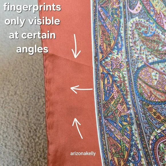 Vintage Liberty Silk Scarf Hand Rolled - Picture 11 of 14